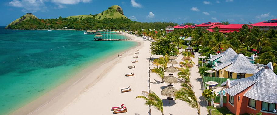 The Beach at Sandals Grande St. Lucian