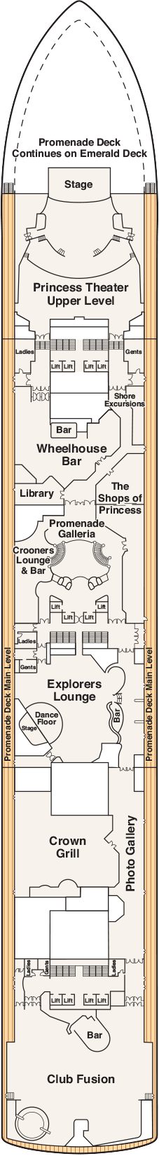 Ruby Princess Deck Plans